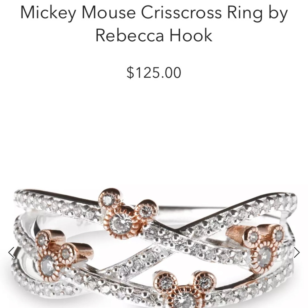 Walt Disney World Rebecca Hooke Mickey Cross Ring.
